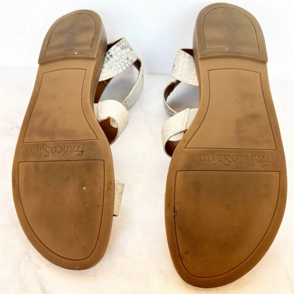 Franco Sarto Genevia Snakeskin Embossed Sandal Size 8.5